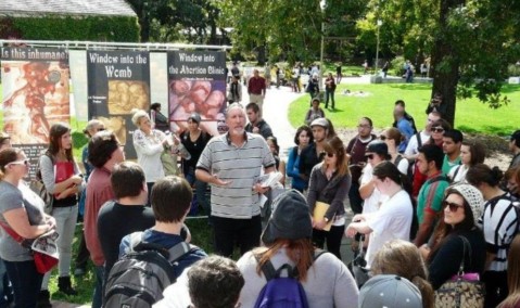 Abolitionist outreach on a college campus